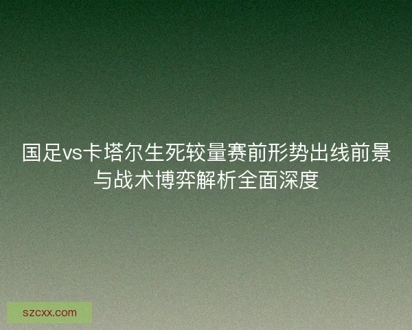 国足vs卡塔尔生死较量赛前形势出线前景与战术博弈解析全面深度